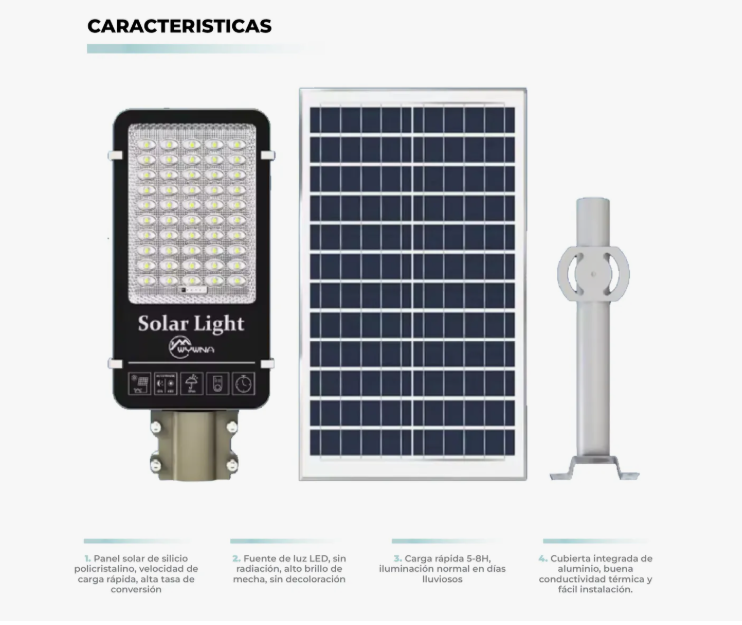 Miniatura 2 de Lámpara Led Solar Alumbrado Público 500w